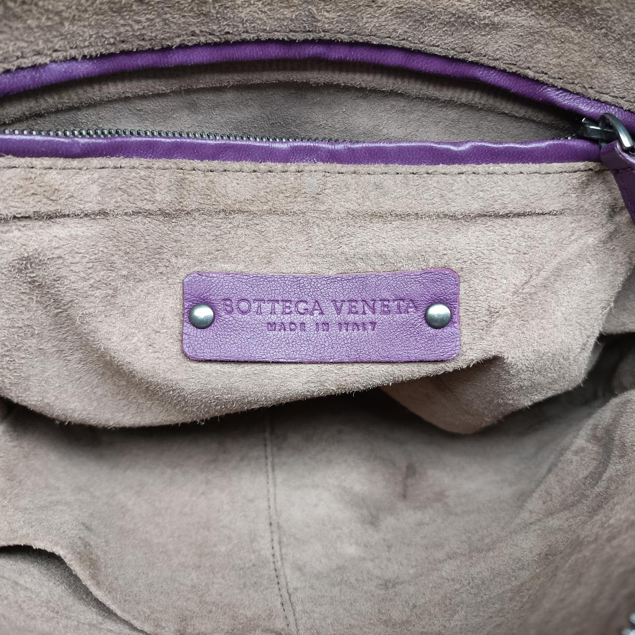 Vintage Bottega Veneta NODINI Intrecciato Purple lambskin  shoulderbag | stylenewstar