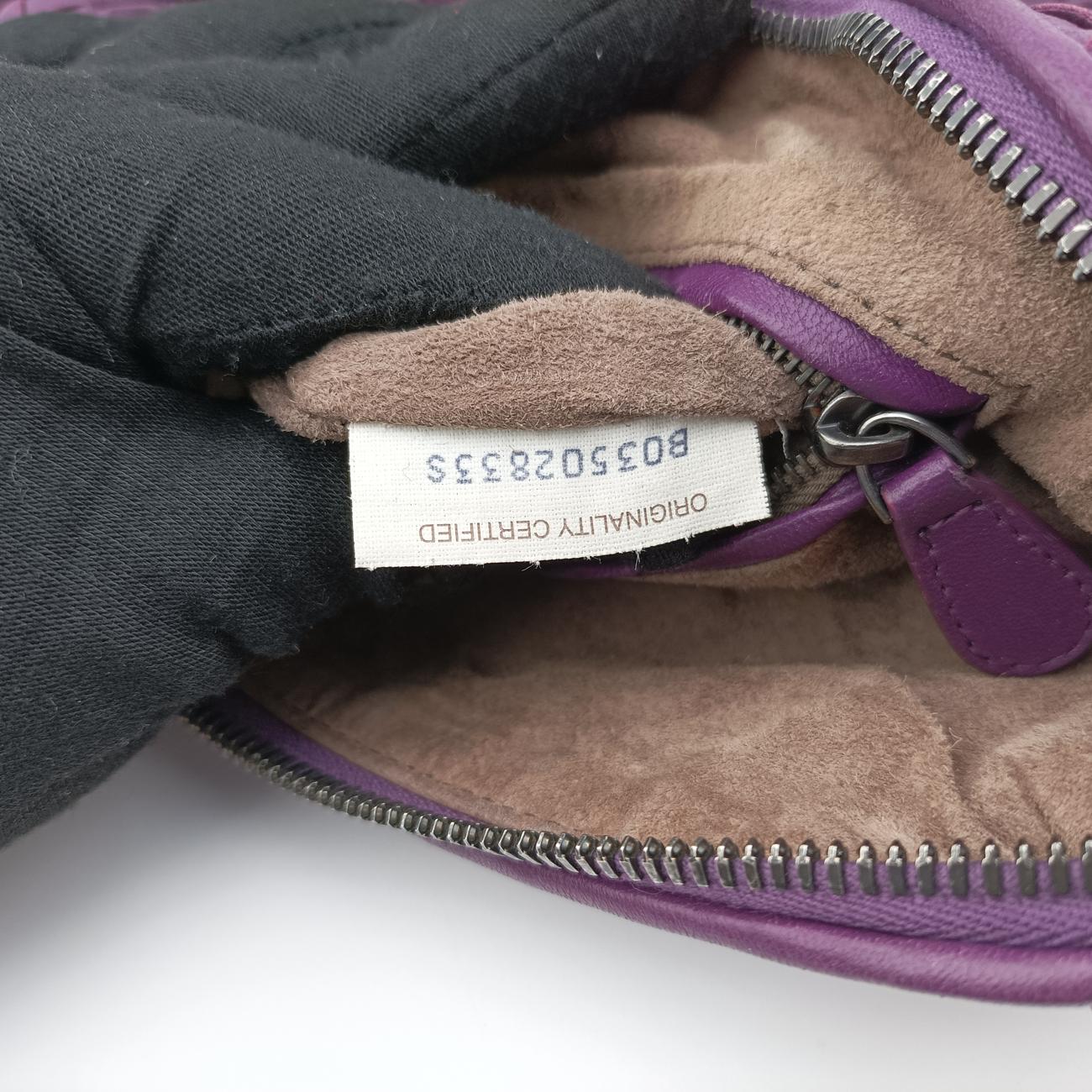 Vintage Bottega Veneta NODINI Intrecciato Purple lambskin  shoulderbag | stylenewstar