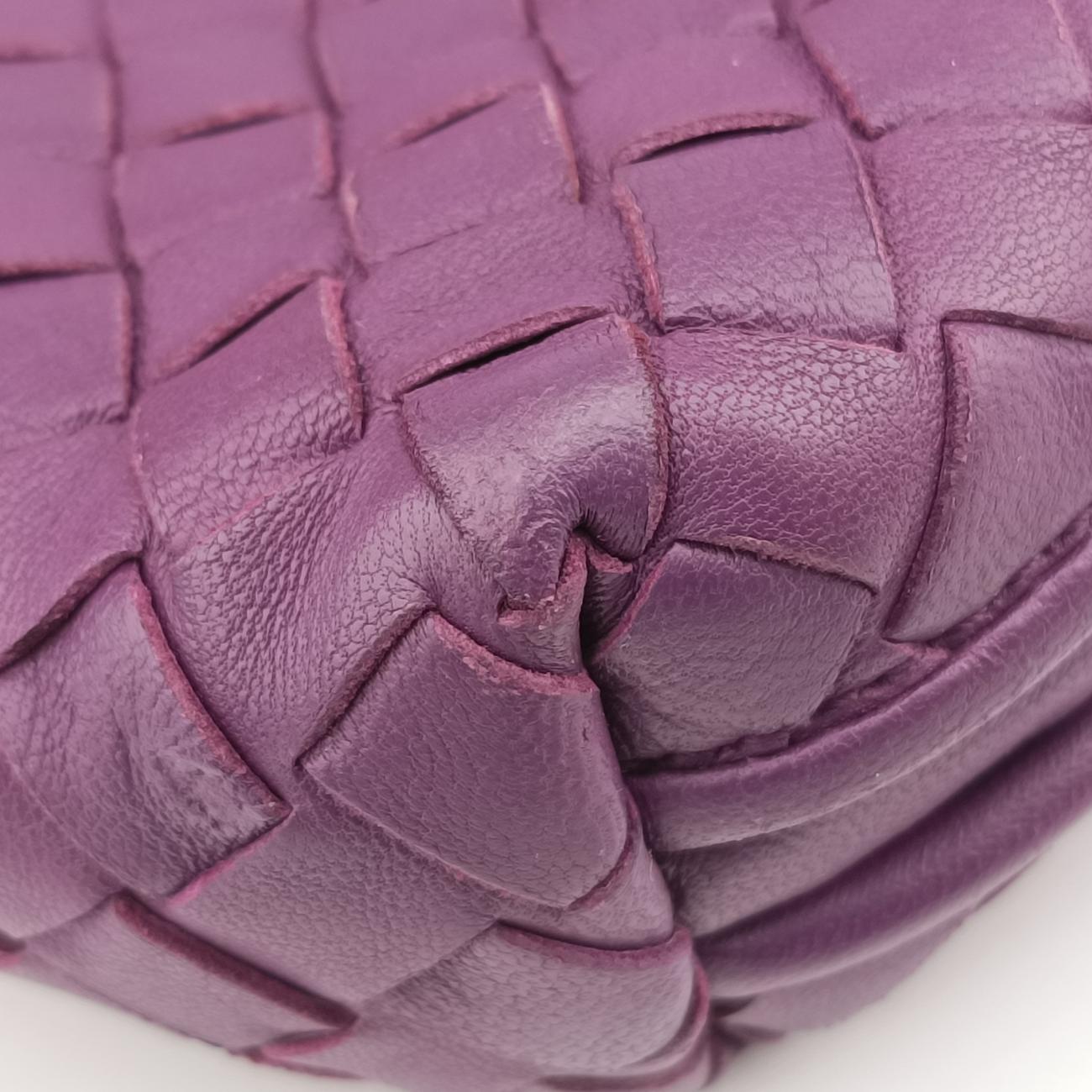 Vintage Bottega Veneta NODINI Intrecciato Purple lambskin  shoulderbag | stylenewstar