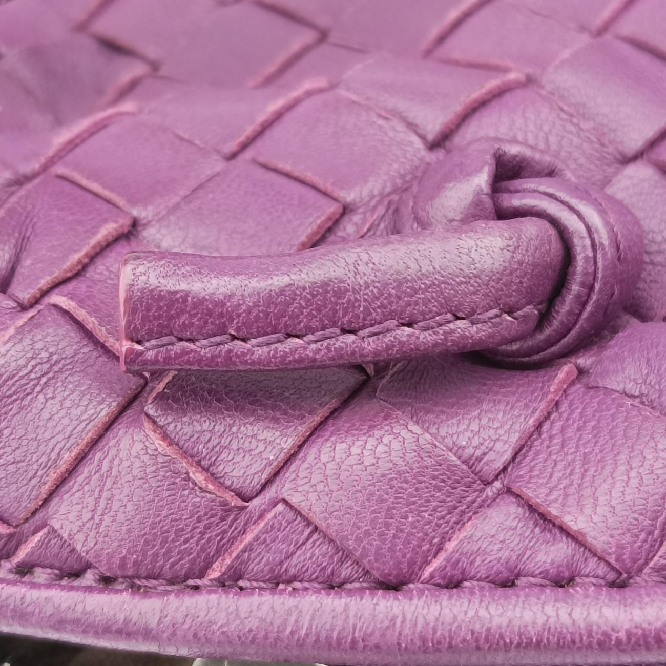 Vintage Bottega Veneta NODINI Intrecciato Purple lambskin  shoulderbag | stylenewstar