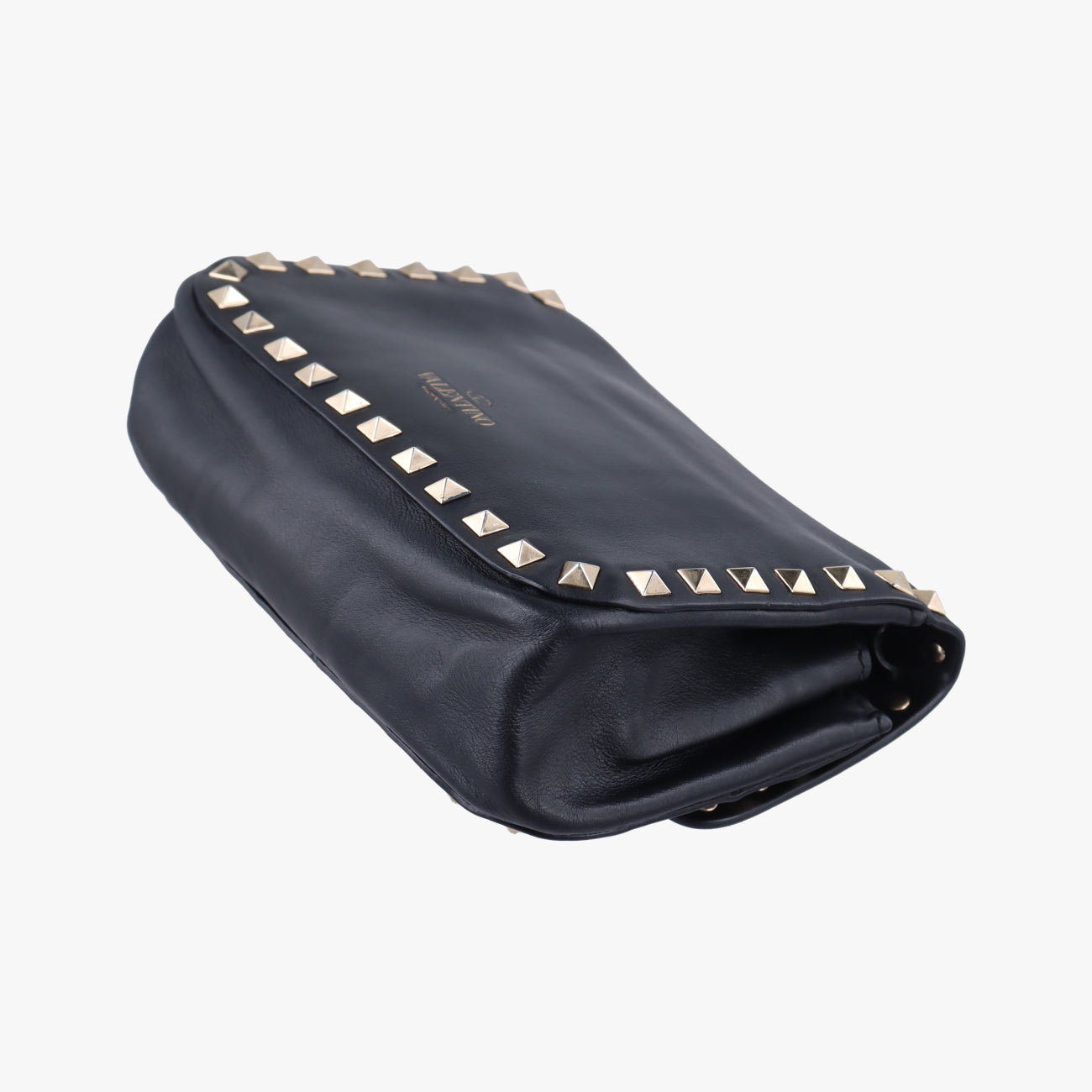 Pre-owned Valentino Rockstud Black Leather  shoulderbag | stylenewstar