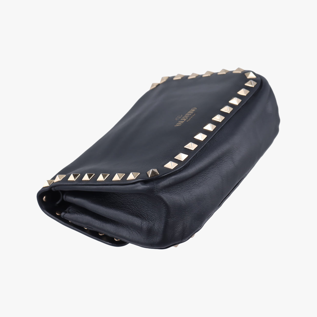 Pre-owned Valentino Rockstud Black Leather  shoulderbag | stylenewstar