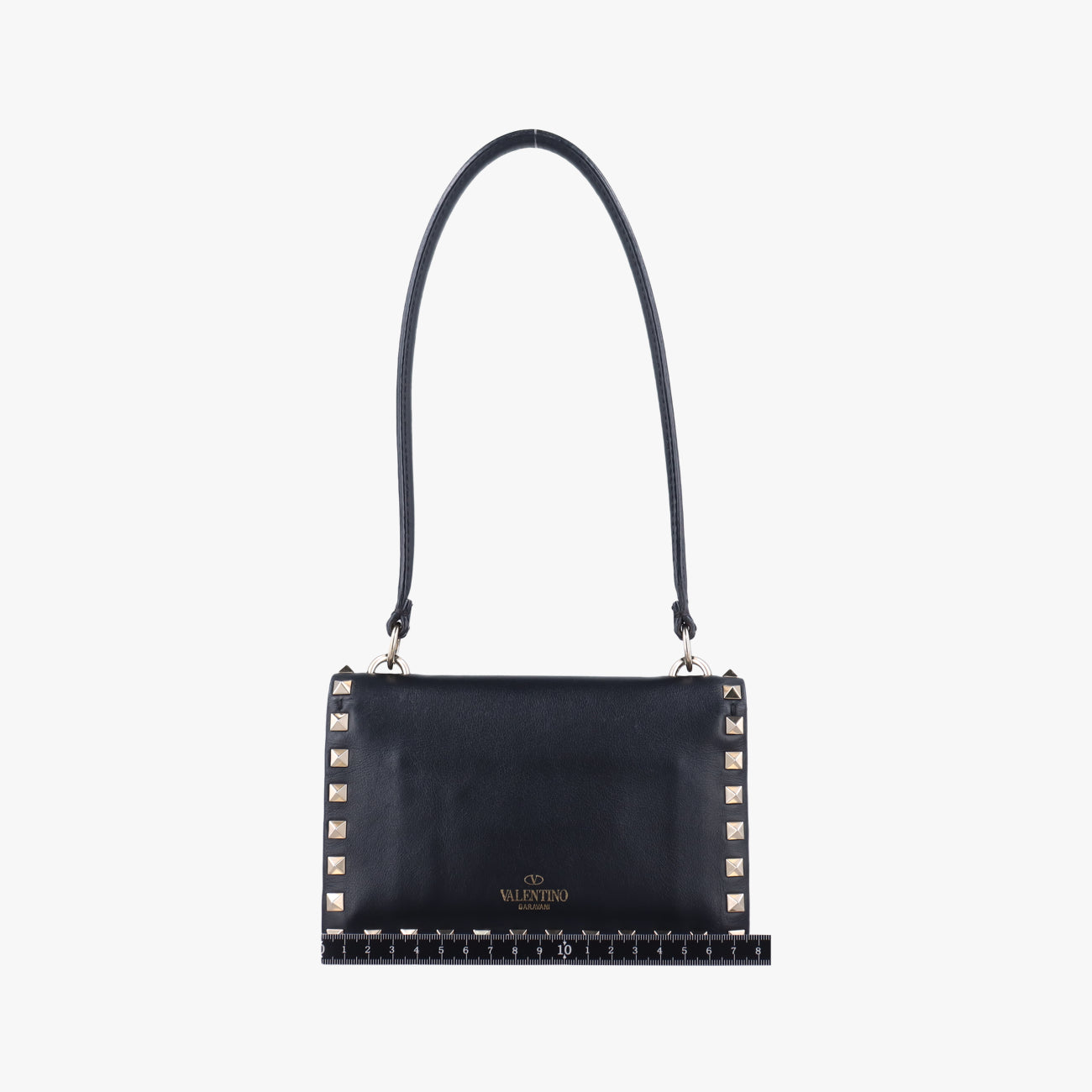 Pre-owned Valentino Rockstud Black Leather  shoulderbag | stylenewstar