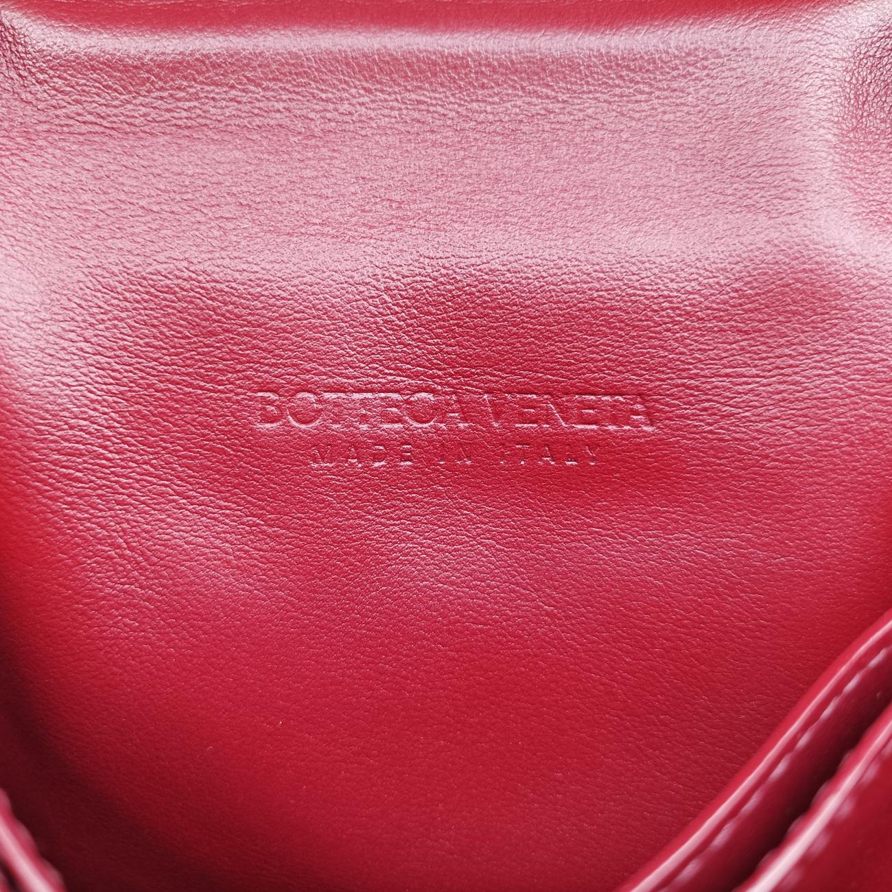 Pre-owned Bottega Veneta Intrecciato Burgundy lambskin  shoulderbag | stylenewstar