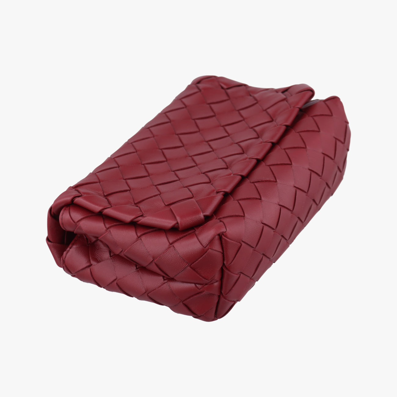 Pre-owned Bottega Veneta Intrecciato Burgundy lambskin  shoulderbag | stylenewstar