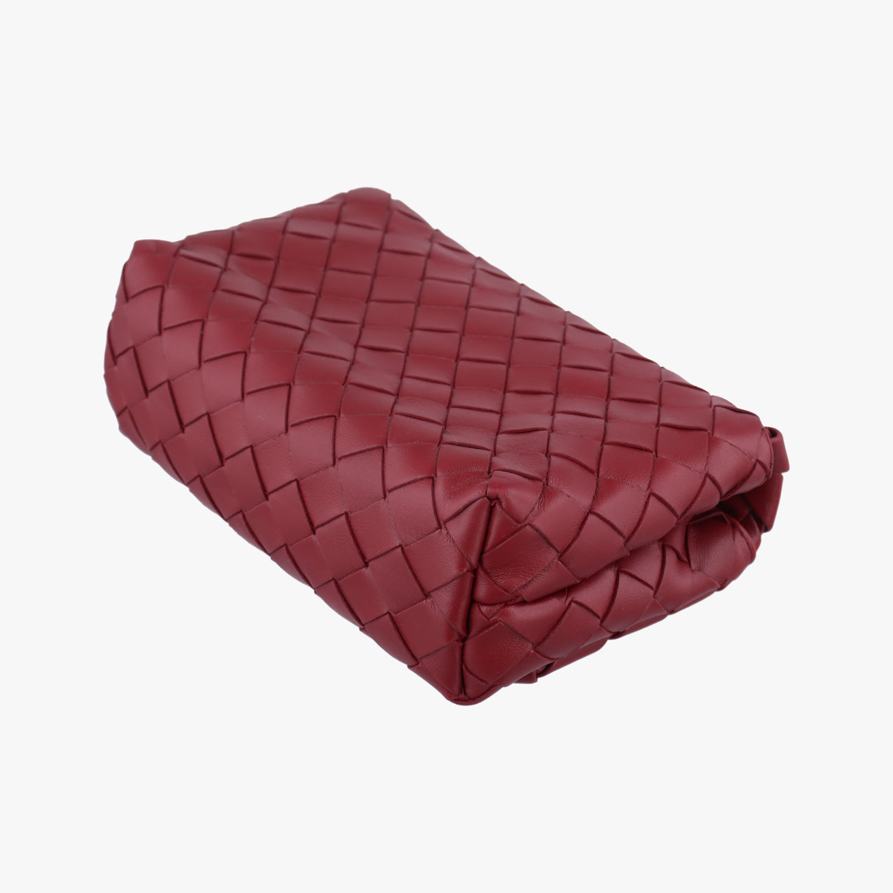 Pre-owned Bottega Veneta Intrecciato Burgundy lambskin  shoulderbag | stylenewstar