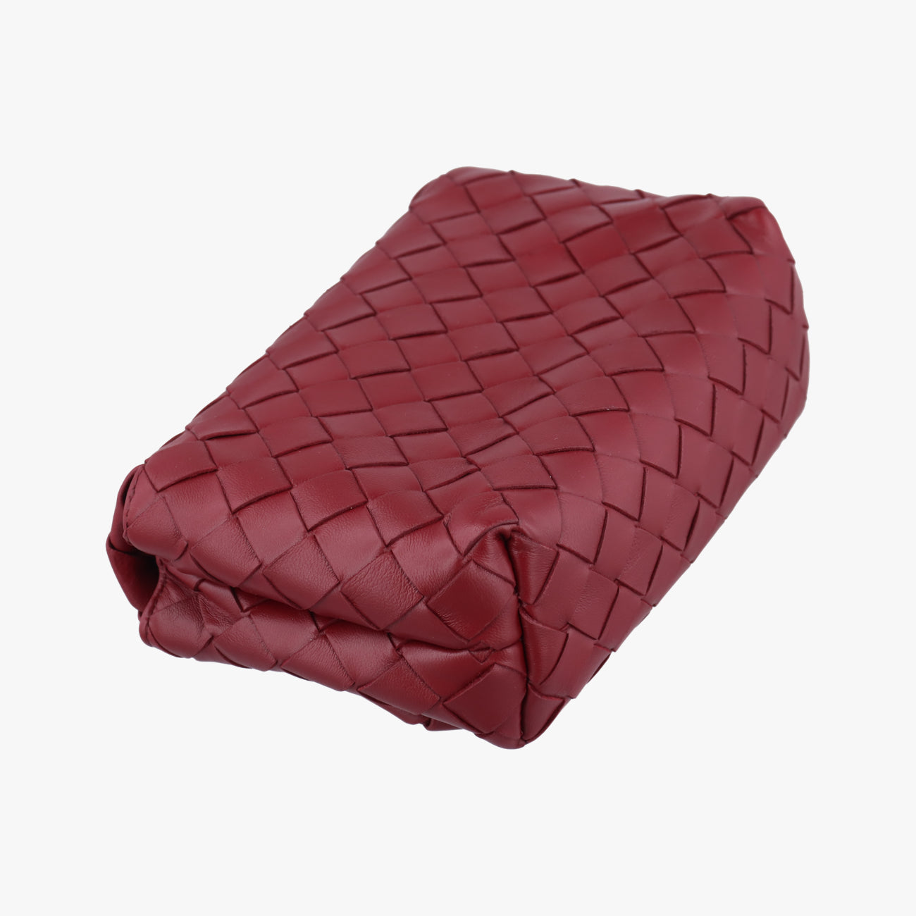 Pre-owned Bottega Veneta Intrecciato Burgundy lambskin  shoulderbag | stylenewstar