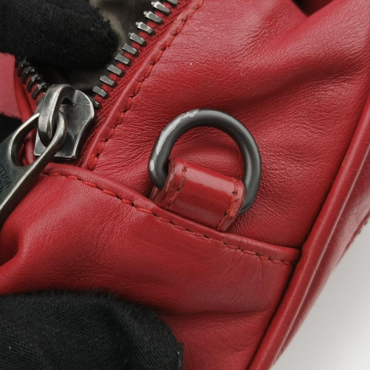 Pre-owned Bottega Veneta Intrecciato Red lambskin  handbag | stylenewstar