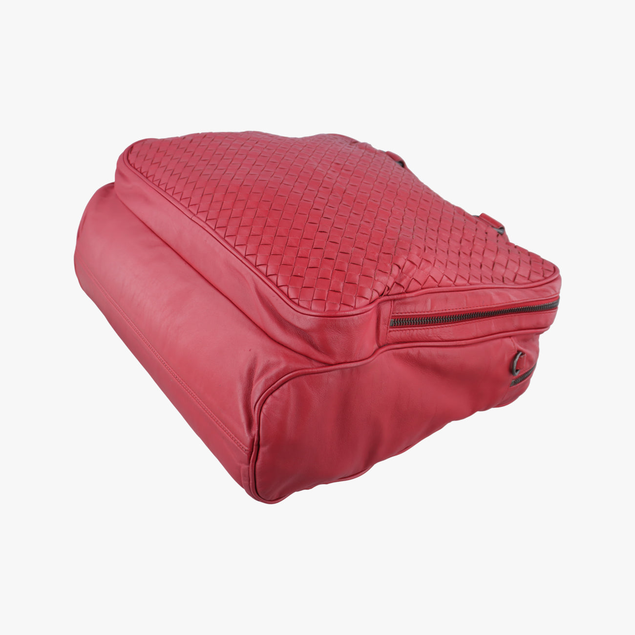 Pre-owned Bottega Veneta Intrecciato Red lambskin  handbag | stylenewstar