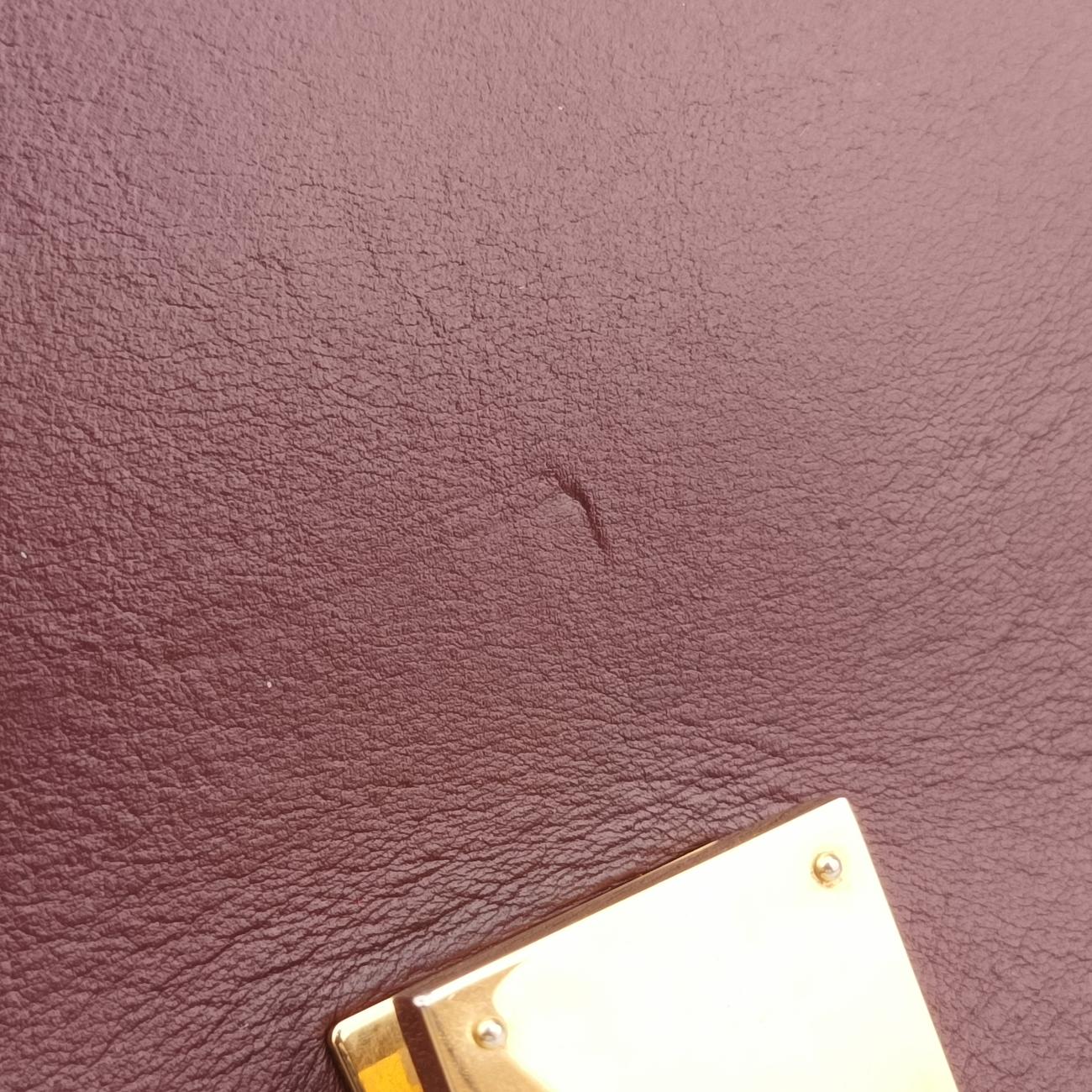 Secondhand Celine Trapèze Wine red x gray x dark gray Leather x suede  shoulderbag | stylenewstar