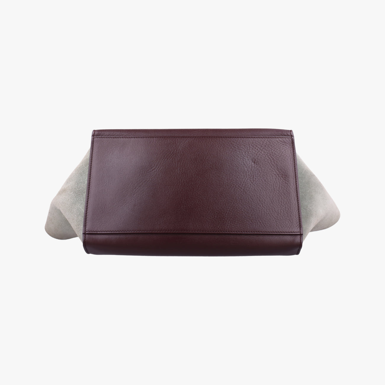 Secondhand Celine Trapèze Wine red x gray x dark gray Leather x suede  shoulderbag | stylenewstar