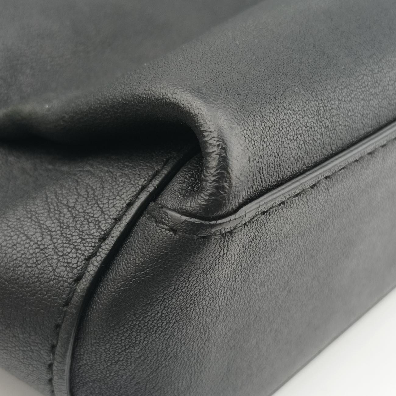 Pre-owned Bottega Veneta Intrecciato Gray × Black lambskin  handbag | stylenewstar