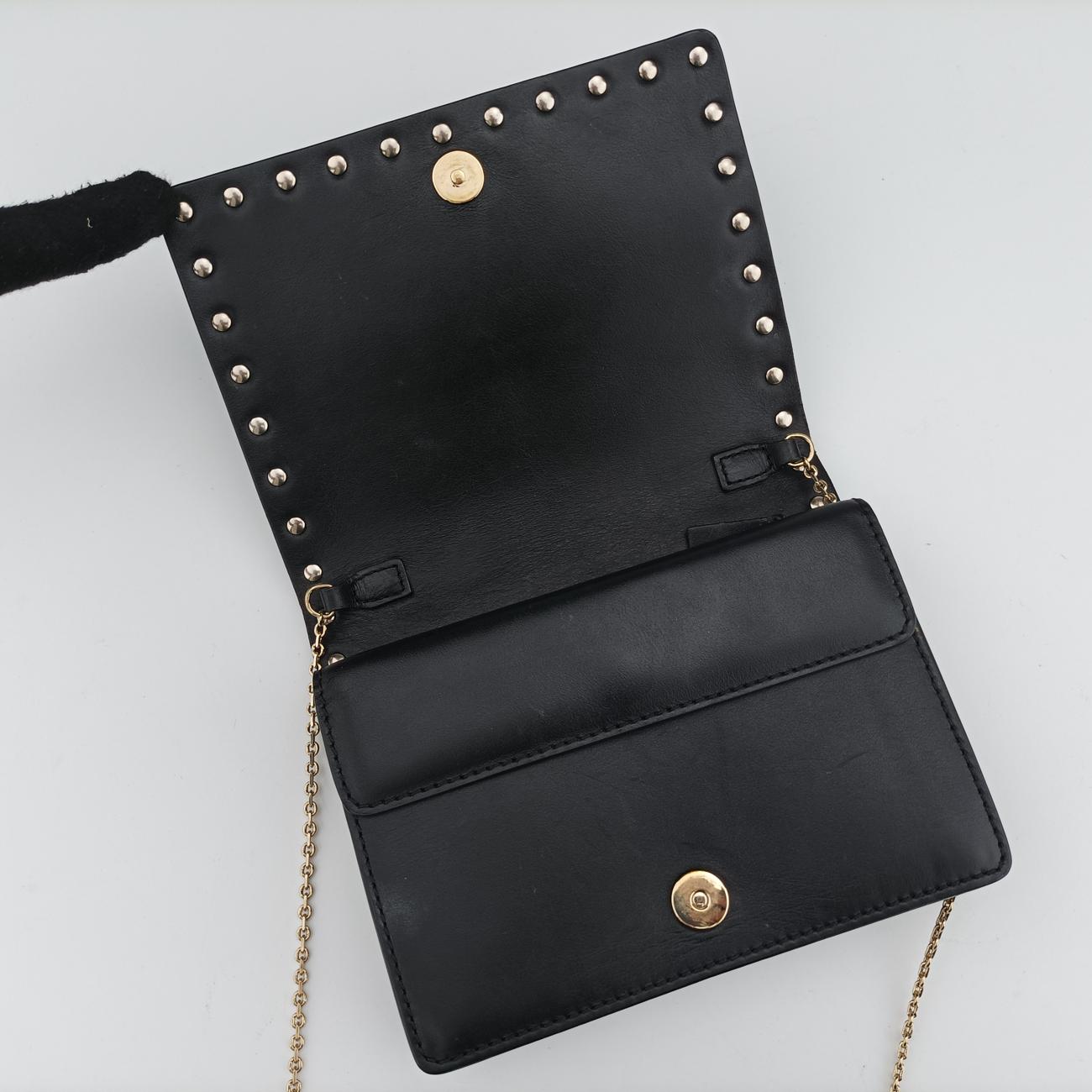 Vintage Valentino Rockstud Black leather  shoulderbag | stylenewstar