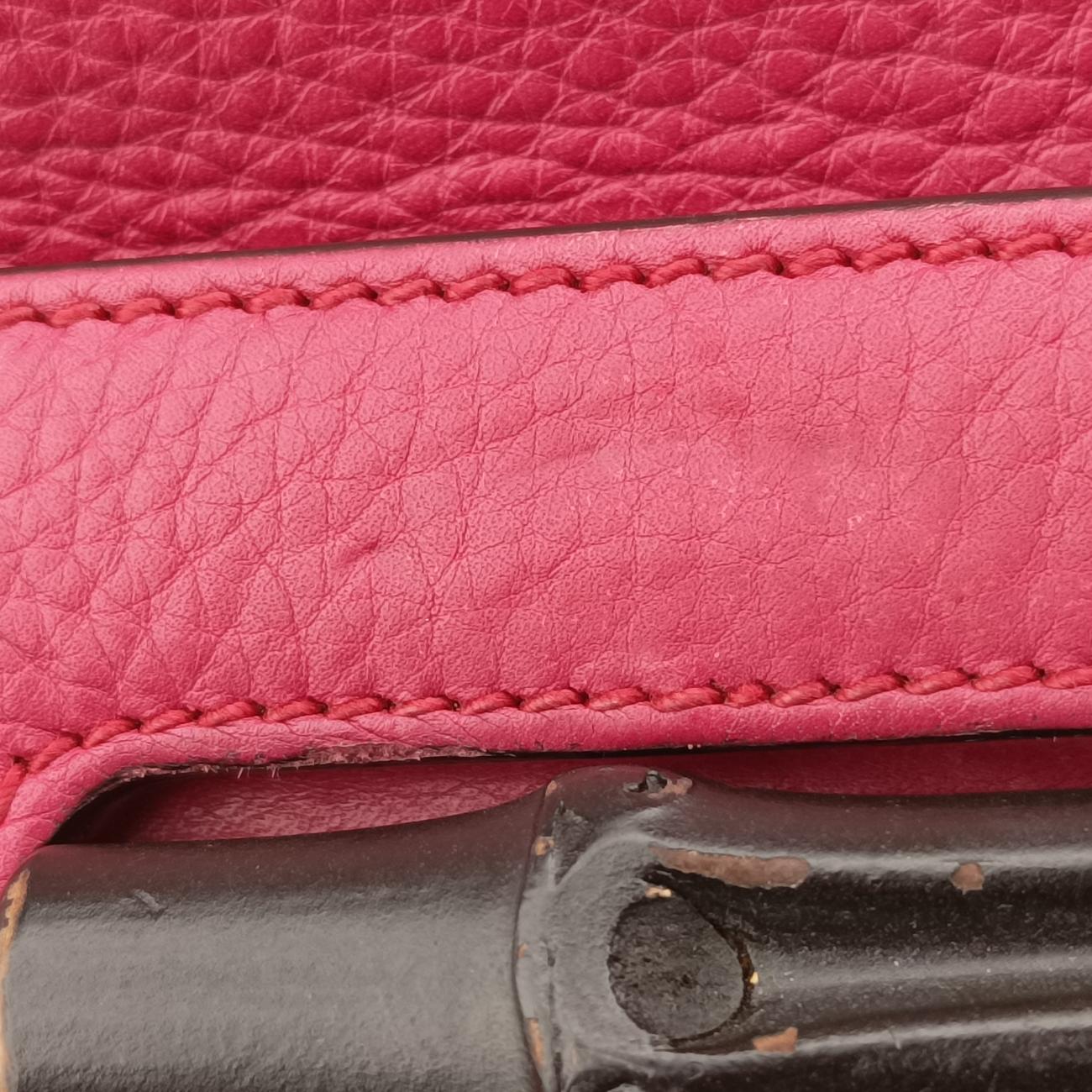 Pre-owned Gucci Bamboo Daily Rose Leather 392013 handbag | stylenewstar