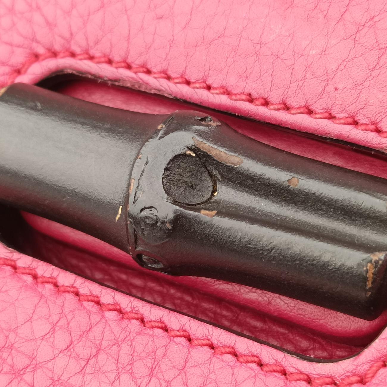 Pre-owned Gucci Bamboo Daily Rose Leather 392013 handbag | stylenewstar