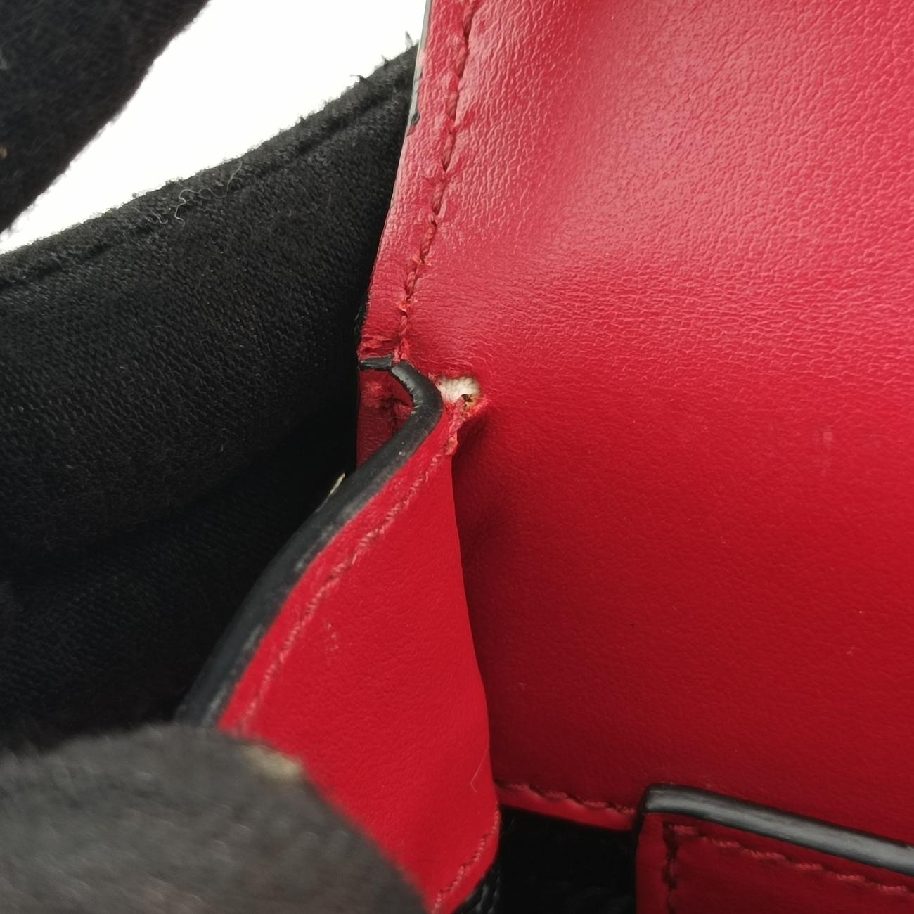 Pre-owned Prada Triangle Logo Red SAFFIANO Leather  shoulderbag | stylenewstar