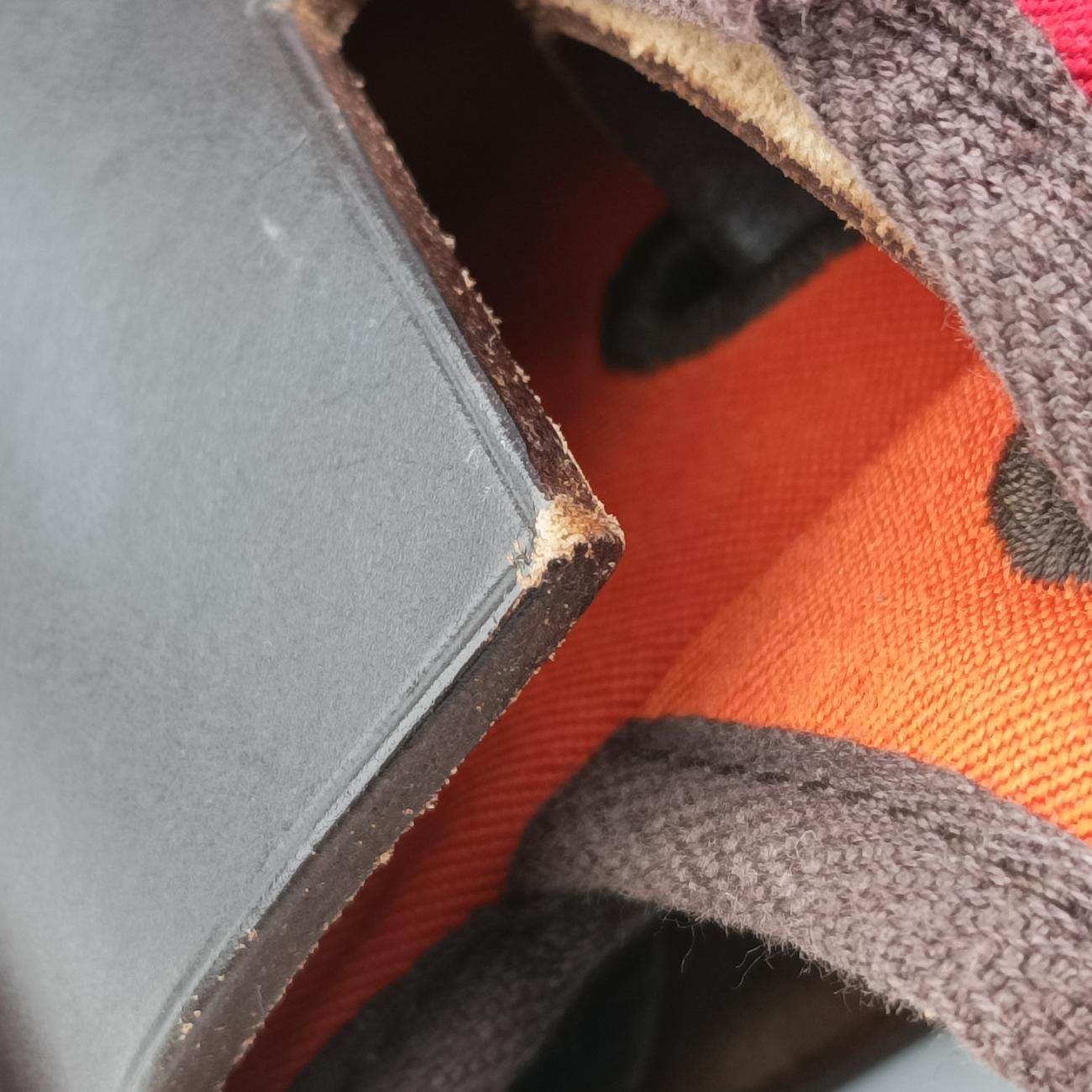 Vintage Hermes Airbag Zip MM Red × Brown Toile Officier×Leather  shoulderbag | stylenewstar