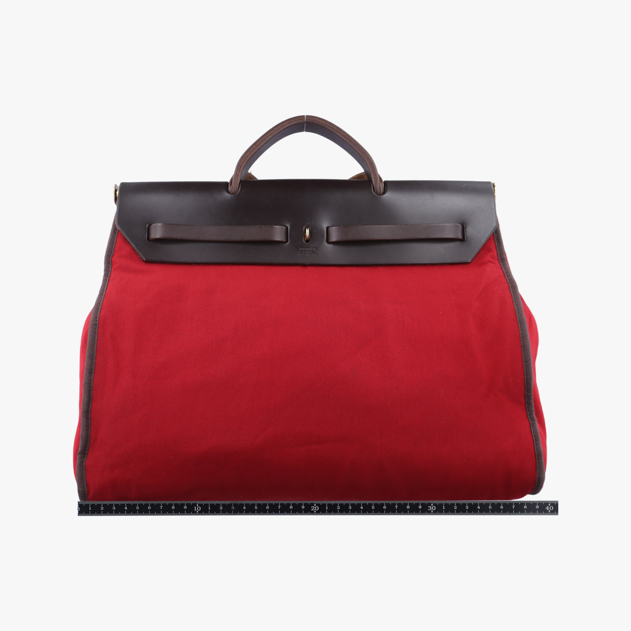 Vintage Hermes Airbag Zip MM Red × Brown Toile Officier×Leather  shoulderbag | stylenewstar