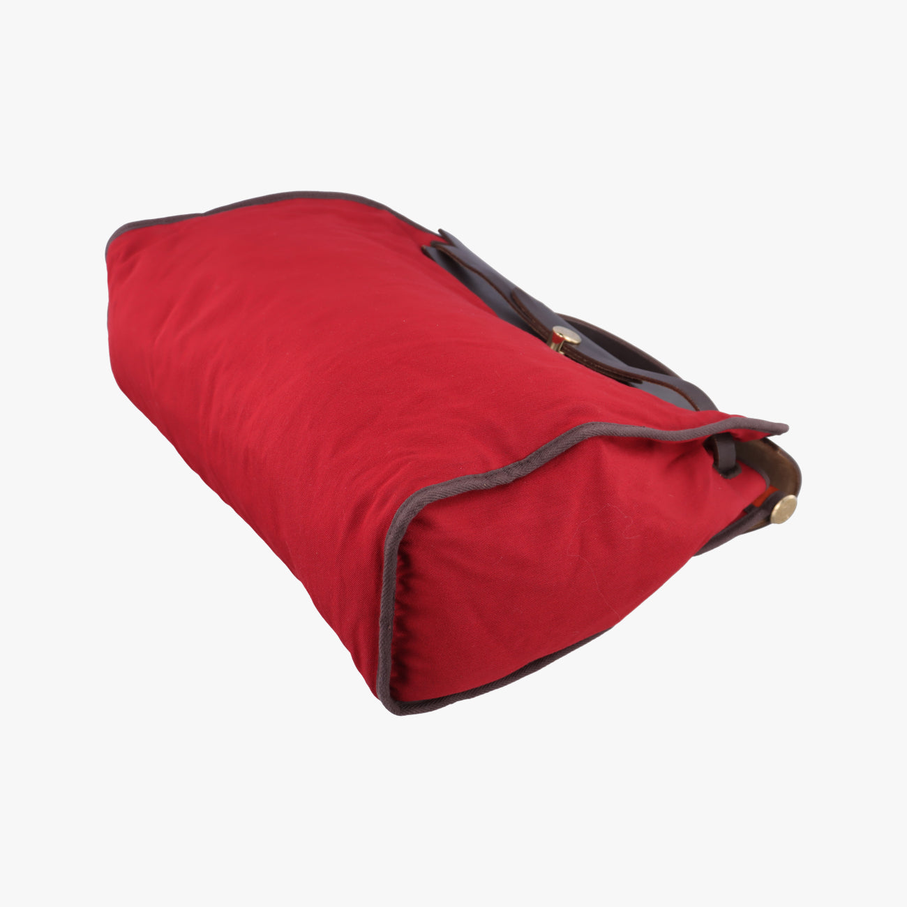 Vintage Hermes Airbag Zip MM Red × Brown Toile Officier×Leather  shoulderbag | stylenewstar