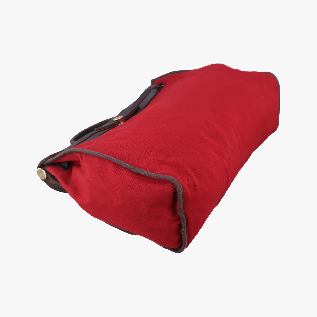 Vintage Hermes Airbag Zip MM Red × Brown Toile Officier×Leather  shoulderbag | stylenewstar