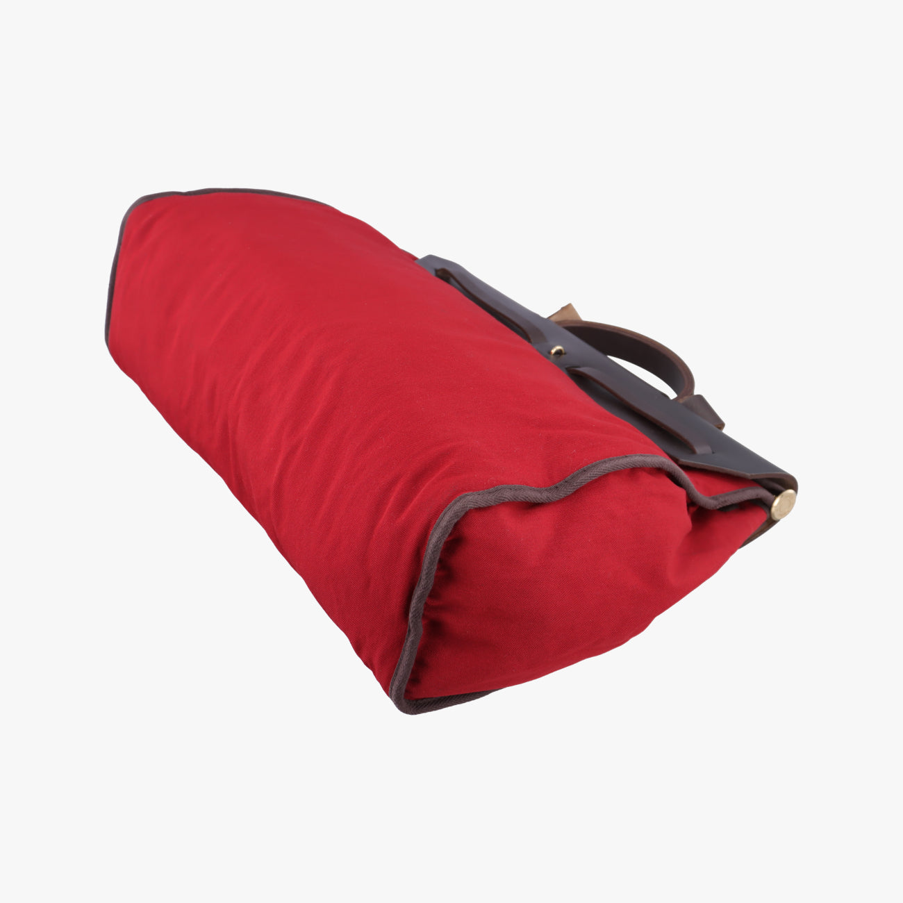 Vintage Hermes Airbag Zip MM Red × Brown Toile Officier×Leather  shoulderbag | stylenewstar