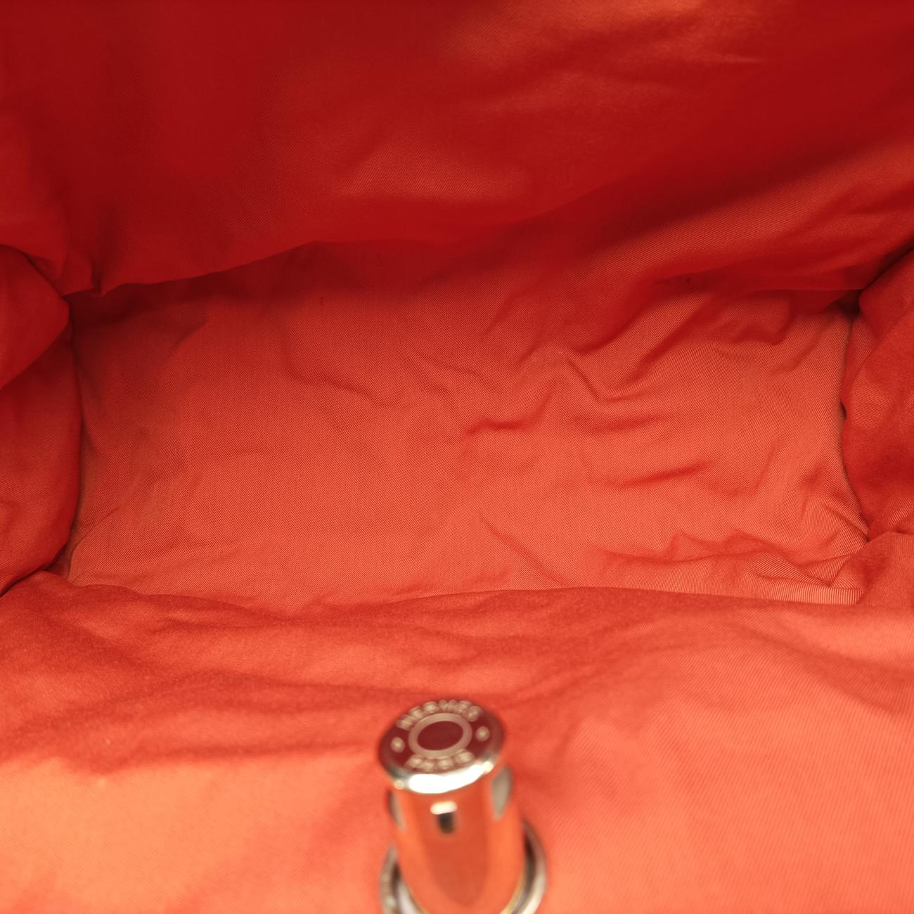 Vintage Hermes Airbag Zip MM Red × Brown Toile Officier×Leather  shoulderbag | stylenewstar