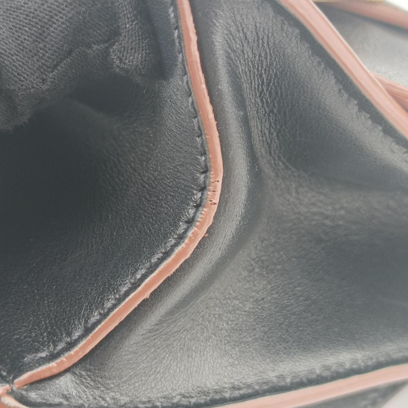 Pre-owned Miu Miu Madras Lady Buckle Flap Black×multicolor Leather  shoulderbag | stylenewstar