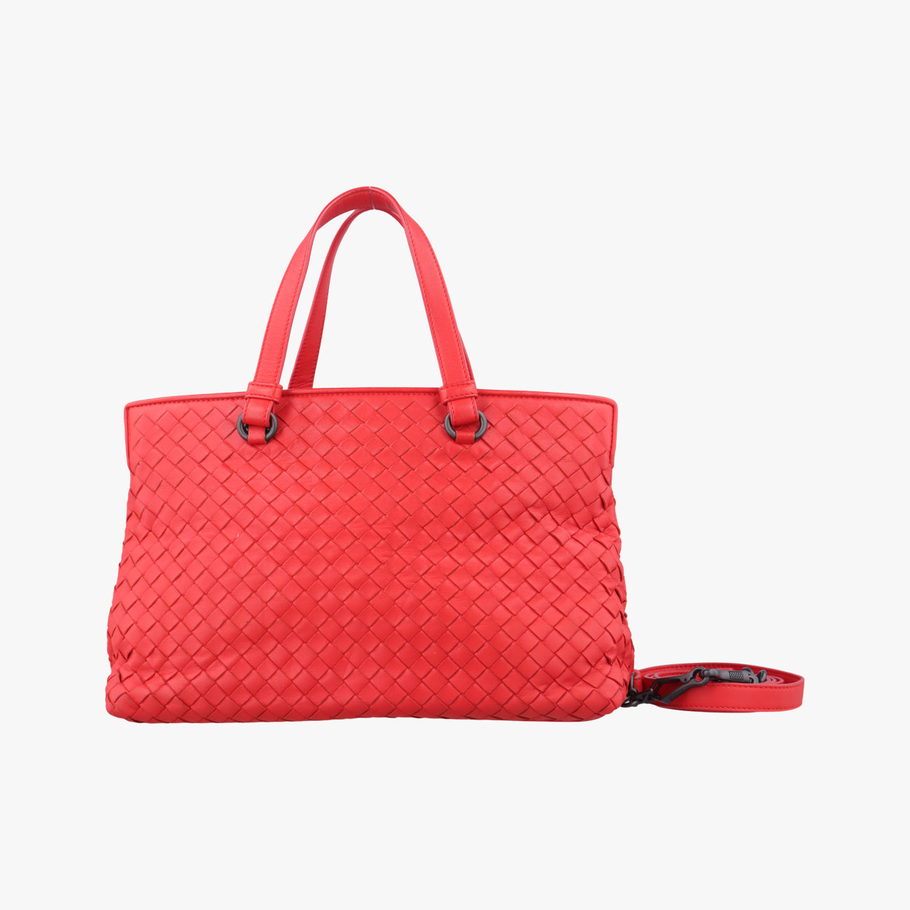 Pre-owned Bottega Veneta Intrecciato Red lambskin  shoulderbag | stylenewstar