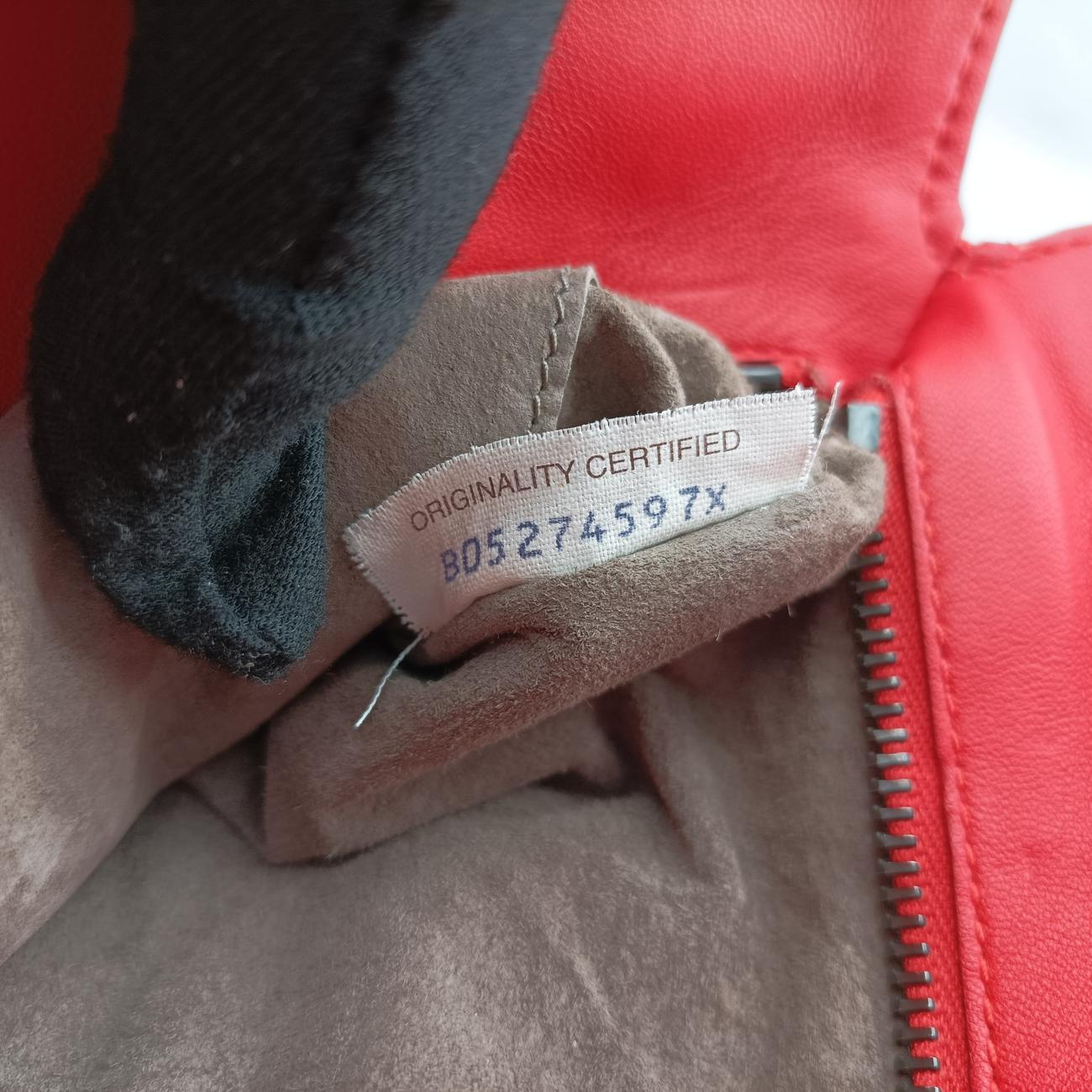 Pre-owned Bottega Veneta Intrecciato Red lambskin  shoulderbag | stylenewstar