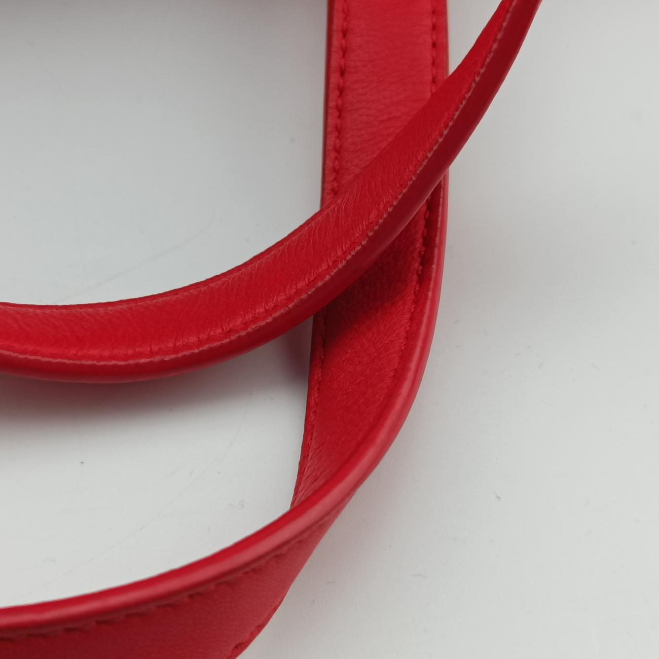 Pre-owned Bottega Veneta Intrecciato Red lambskin  shoulderbag | stylenewstar