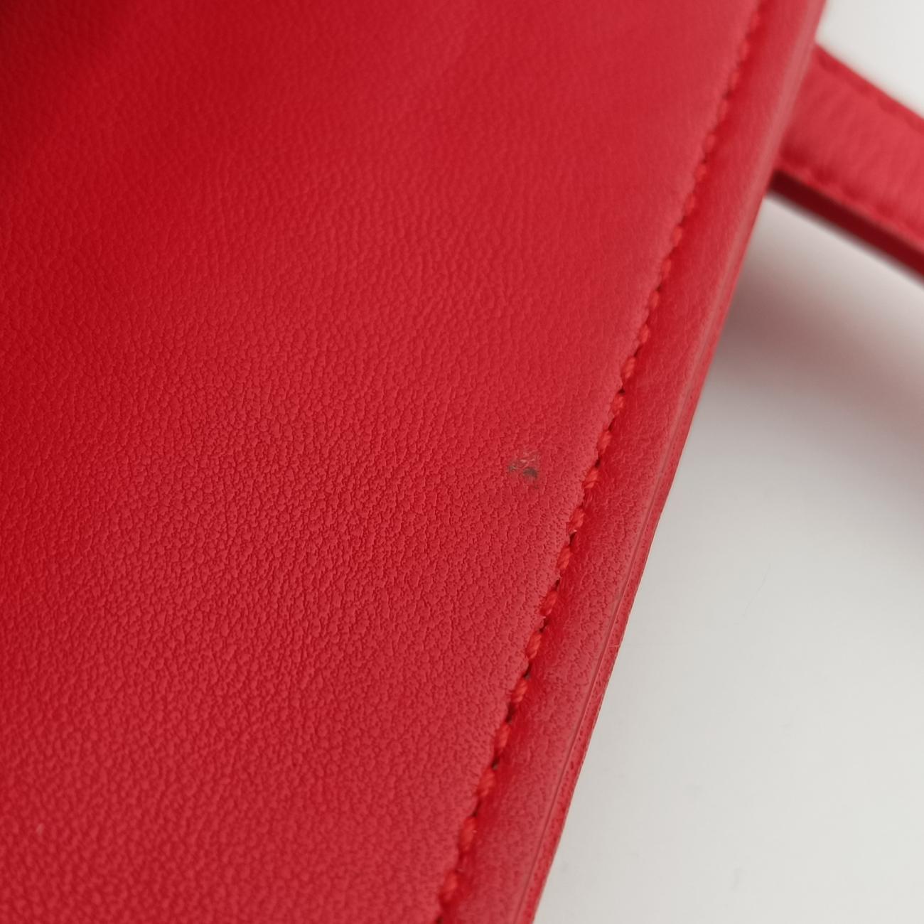 Pre-owned Bottega Veneta Intrecciato Red lambskin  shoulderbag | stylenewstar