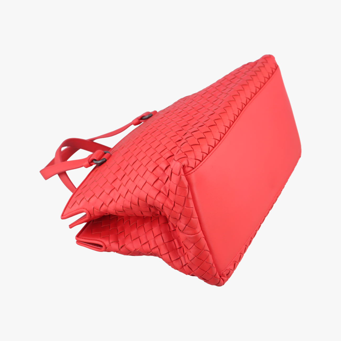 Pre-owned Bottega Veneta Intrecciato Red lambskin  shoulderbag | stylenewstar