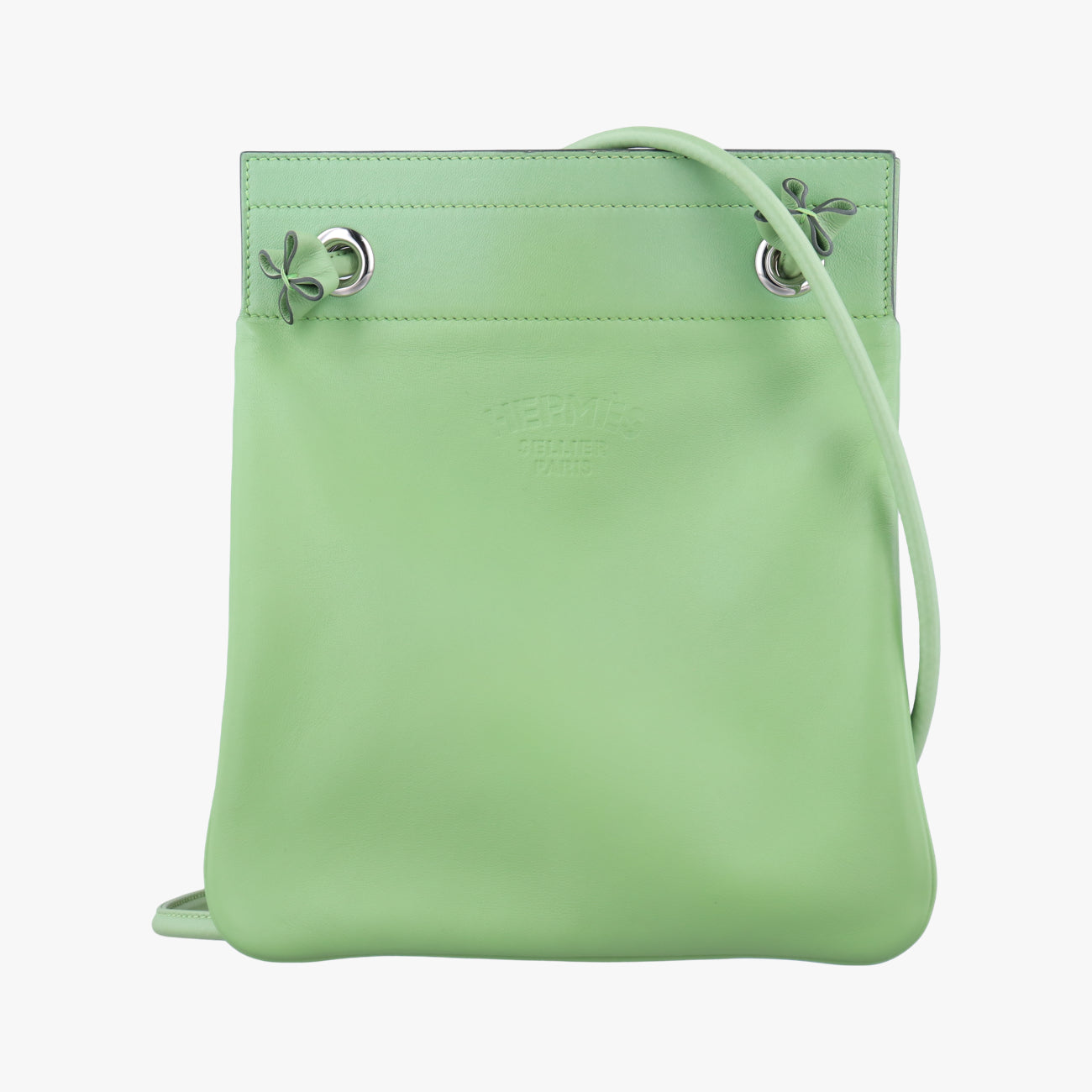 Pre-owned Hermes Sac Aline mini Green lambskin  shoulderbag | stylenewstar