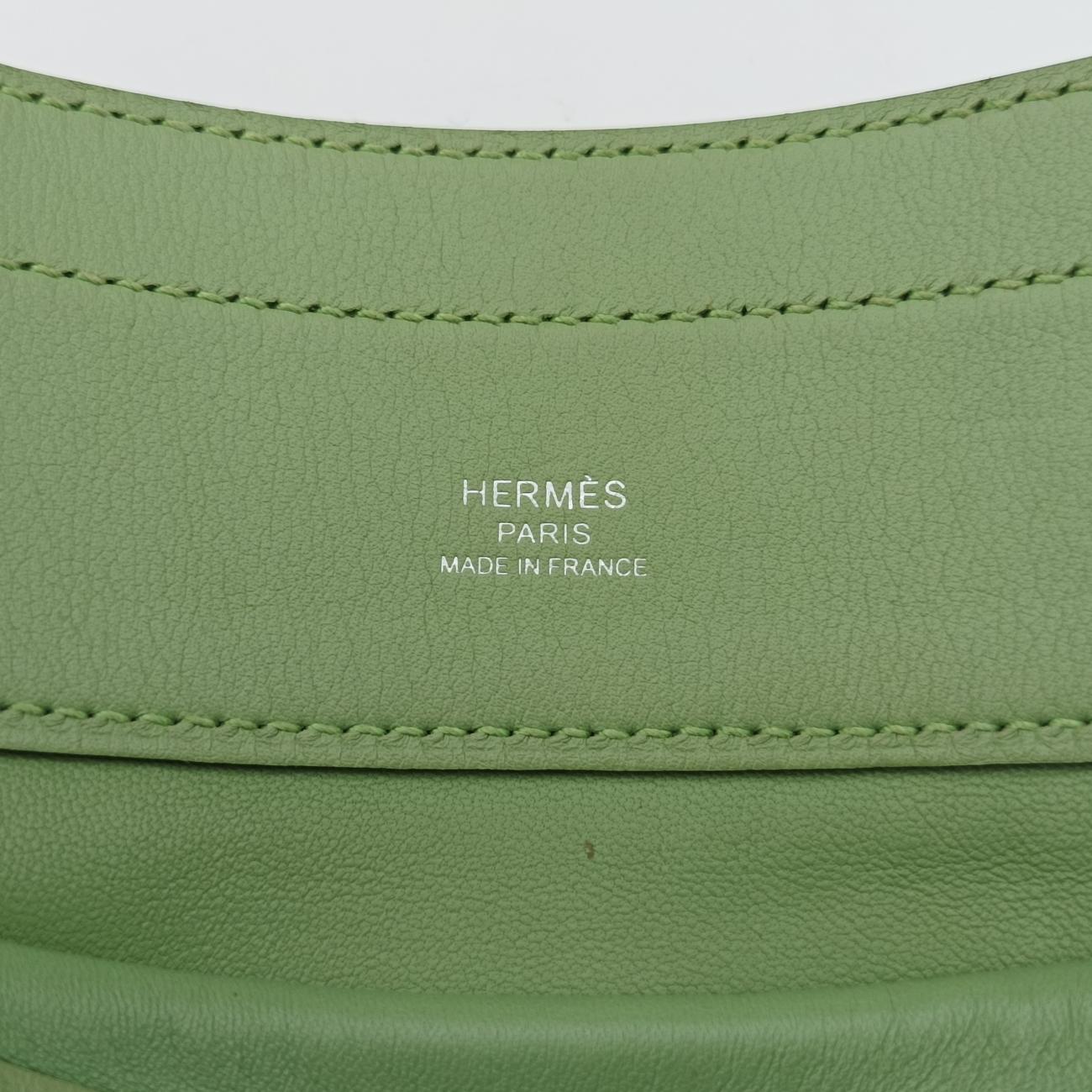 Pre-owned Hermes Sac Aline mini Green lambskin  shoulderbag | stylenewstar