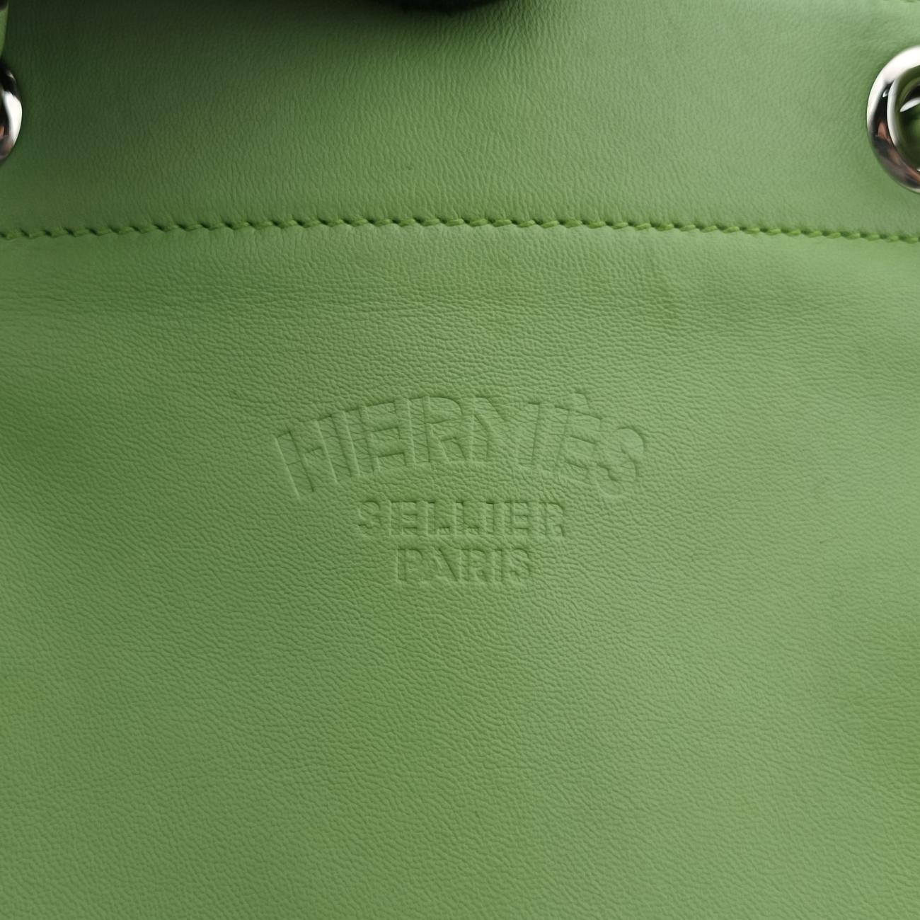 Pre-owned Hermes Sac Aline mini Green lambskin  shoulderbag | stylenewstar