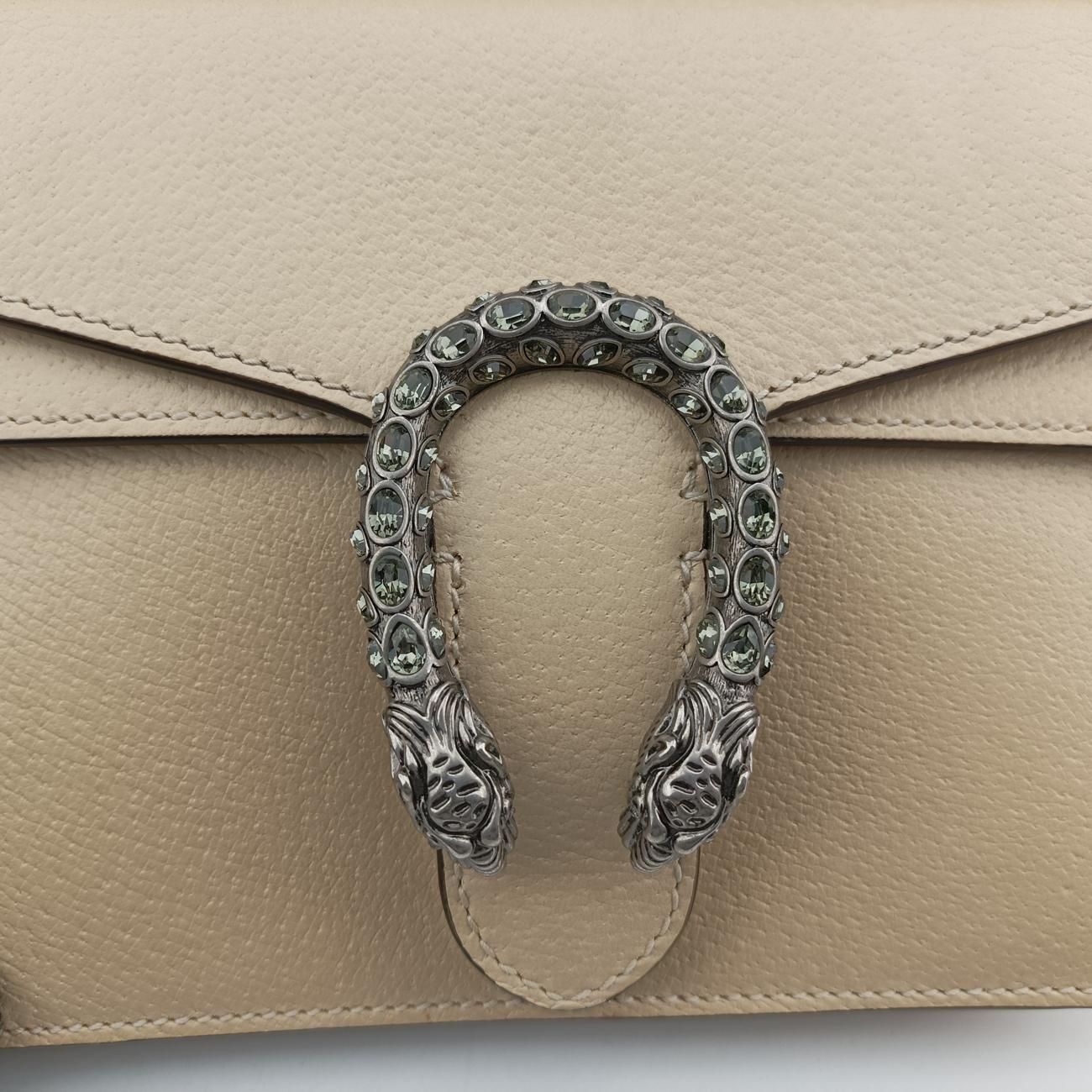 Pre-owned Gucci Dionysus Beige Leather 421970 shoulderbag | stylenewstar