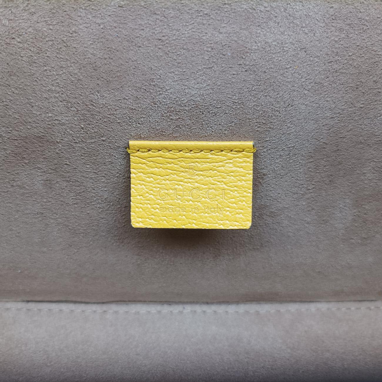 Pre-owned Gucci GG flora Padlock Bamboo Beige×Yellow×Multicolour PVC coated canvas 603221 shoulderbag | stylenewstar