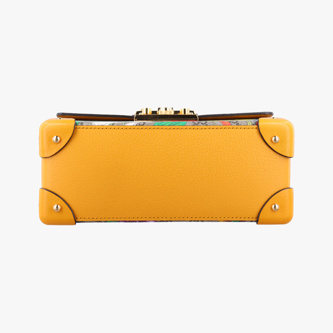 Pre-owned Gucci GG flora Padlock Bamboo Beige×Yellow×Multicolour PVC coated canvas 603221 shoulderbag | stylenewstar