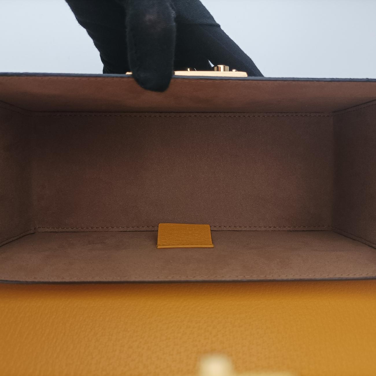 Pre-owned Gucci GG flora Padlock Bamboo Beige×Yellow×Multicolour PVC coated canvas 603221 shoulderbag | stylenewstar