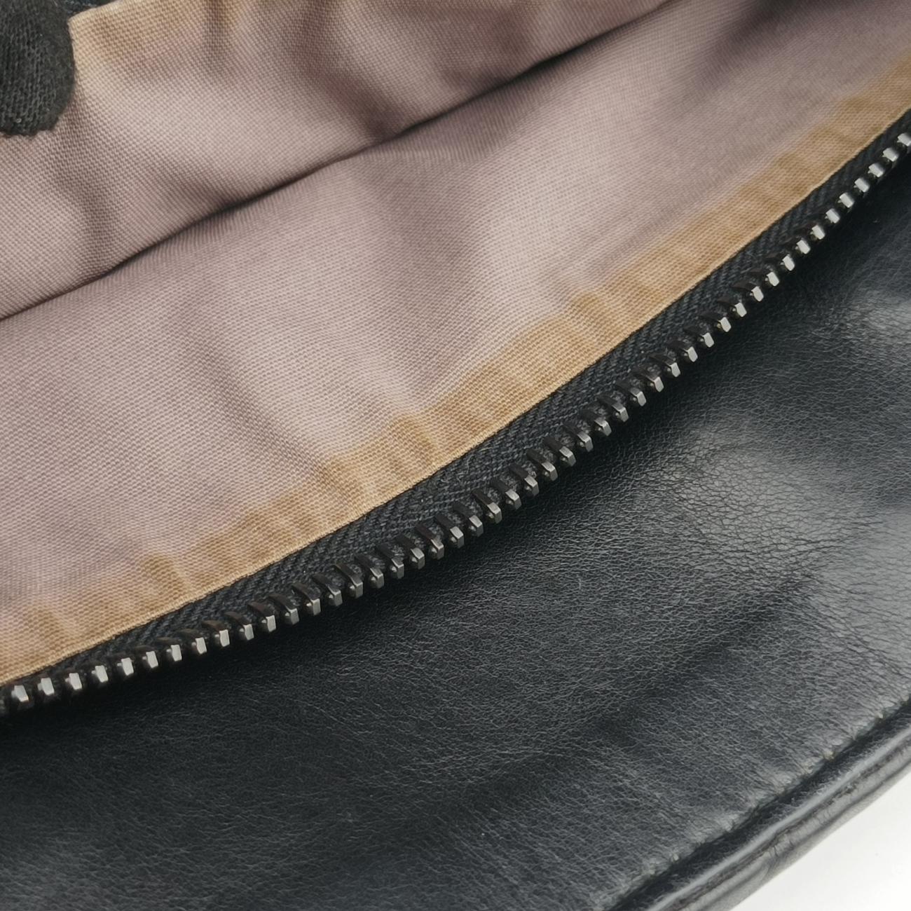 Pre-owned Bottega Veneta Intrecciato Black lambskin  handbag | stylenewstar