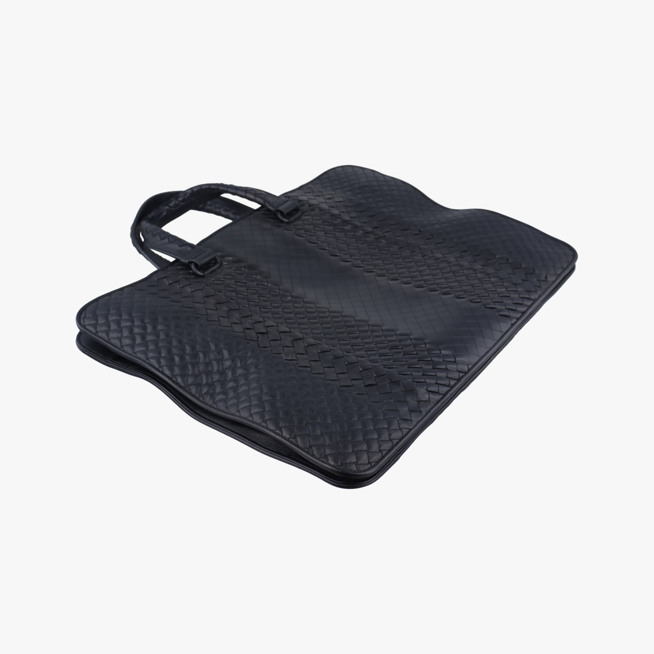 Pre-owned Bottega Veneta Intrecciato Black lambskin  handbag | stylenewstar