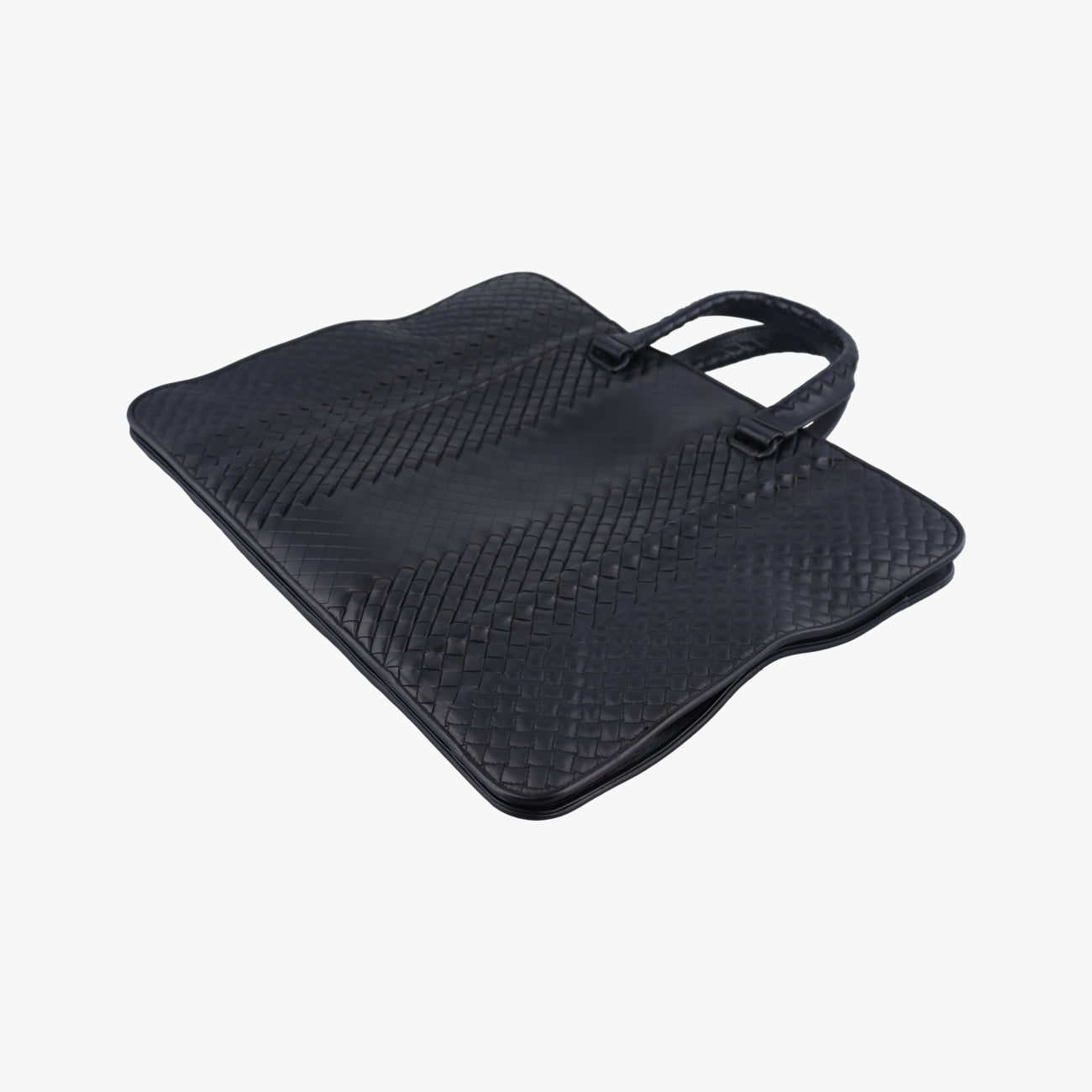 Pre-owned Bottega Veneta Intrecciato Black lambskin  handbag | stylenewstar