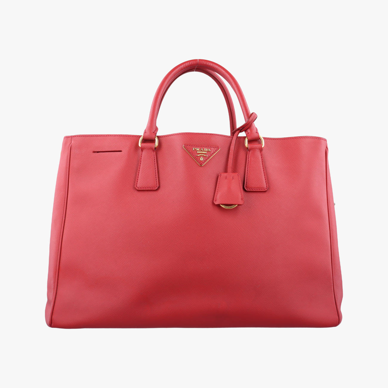 Pre-owned Prada Galleria Red SAFFIANO Leather BN1786 handbag | stylenewstar