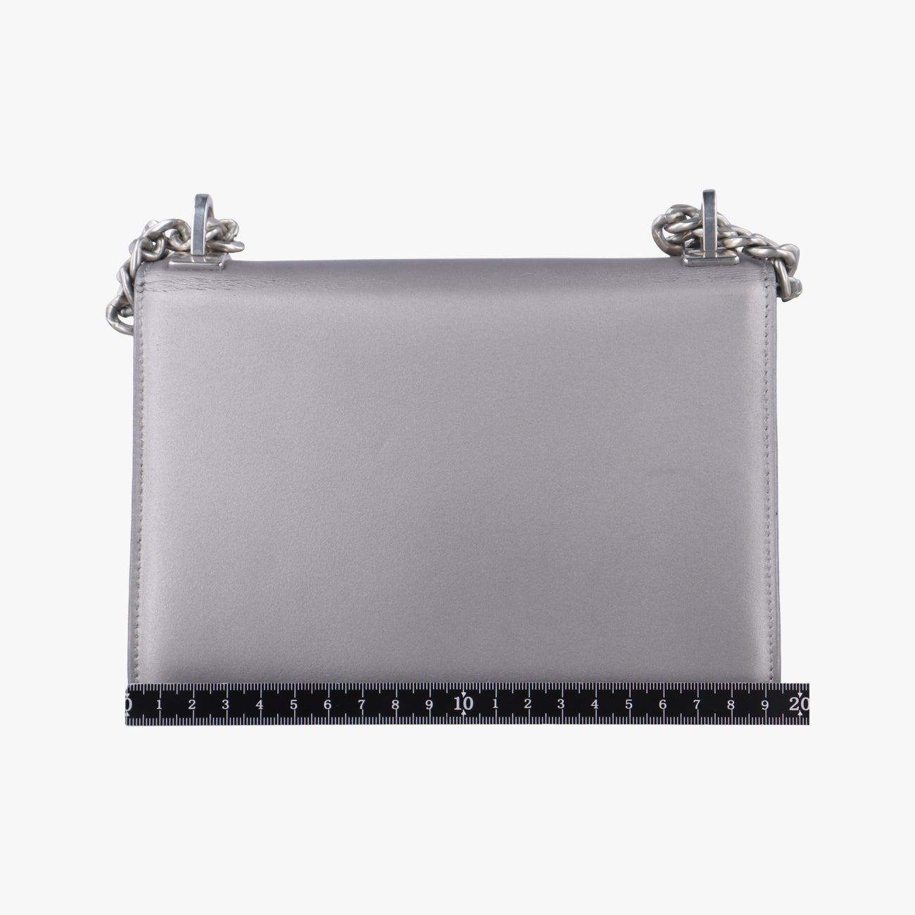 Secondhand Prada Logo Plaque Silver Leather  shoulderbag | stylenewstar