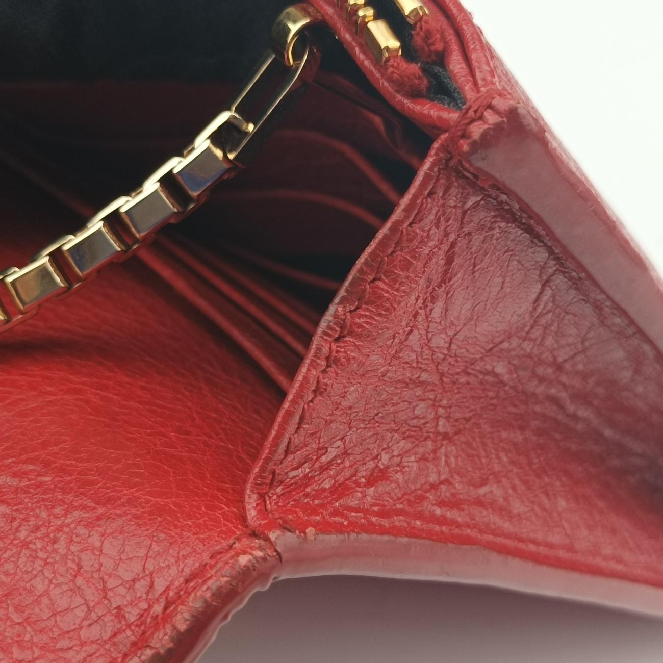 Secondhand Balenciaga Classic Metalic Red Lambskin  shoulderbag | stylenewstar