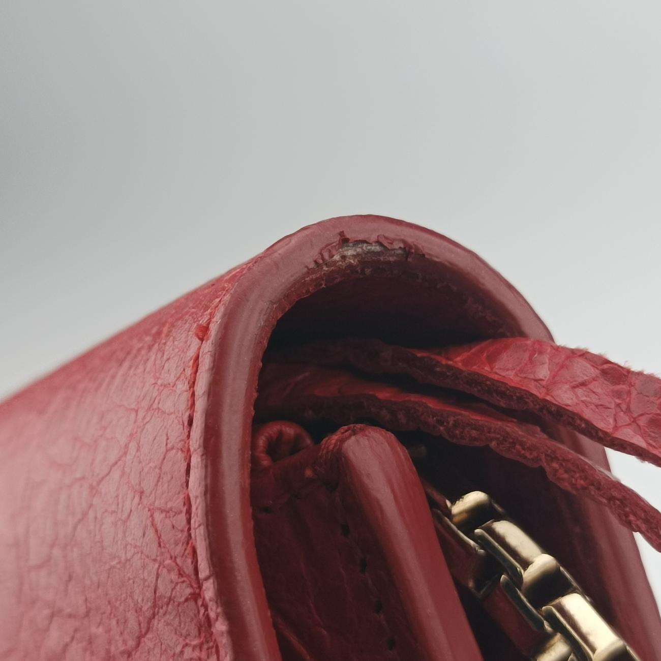 Secondhand Balenciaga Classic Metalic Red Lambskin  shoulderbag | stylenewstar
