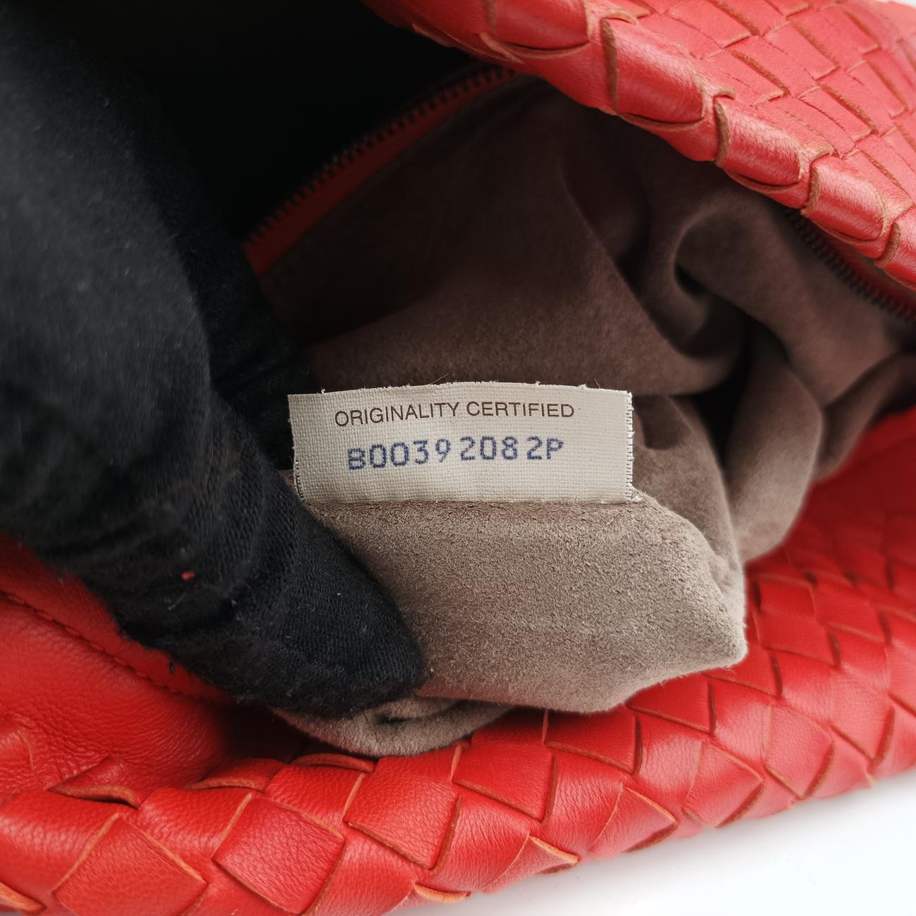 Pre-owned Bottega Veneta Intrecciato Orange lambskin  shoulderbag | stylenewstar