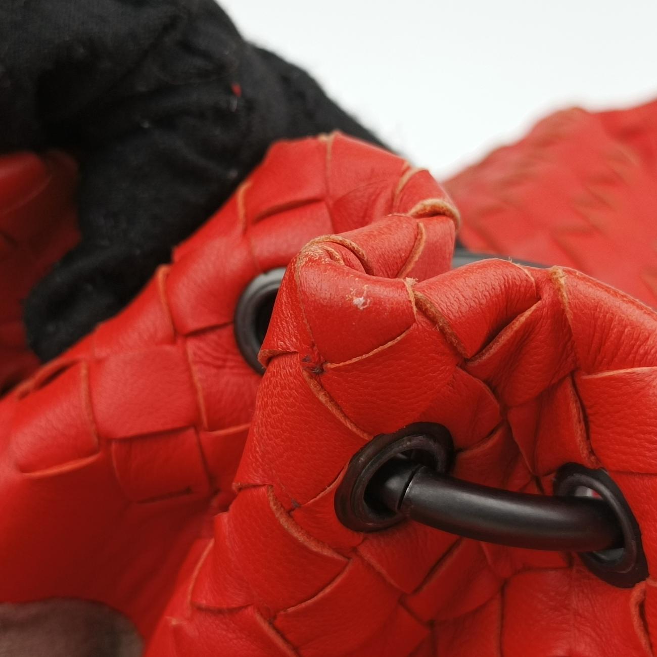 Pre-owned Bottega Veneta Intrecciato Orange lambskin  shoulderbag | stylenewstar