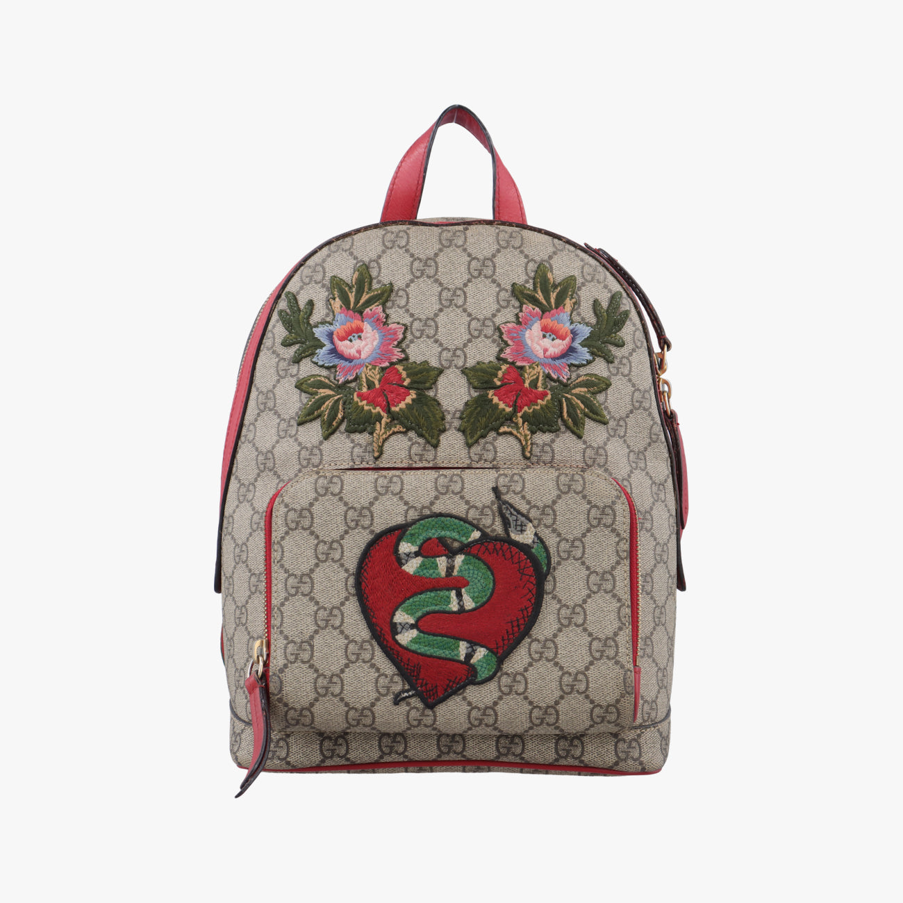Pre-owned Gucci GG Supreme Tian Beige×Multicolour PVC coated canvas 427042 backpack/rucksack | stylenewstar