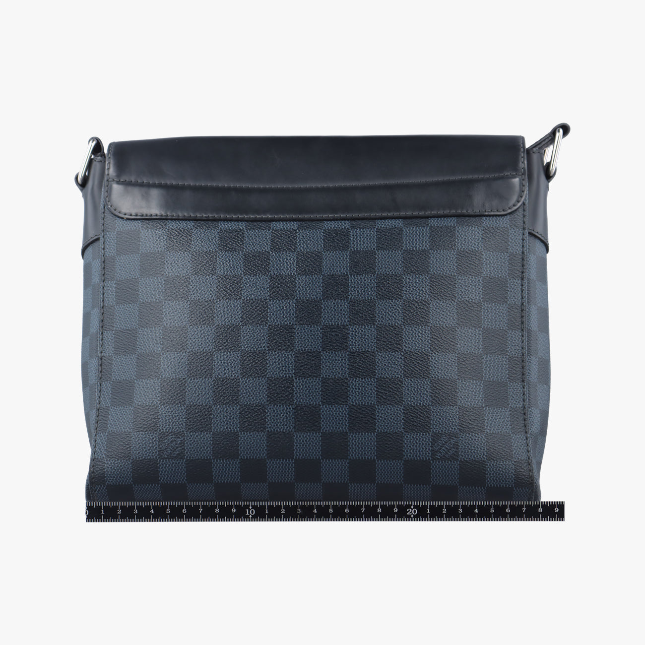 Pre-owned Louis Vuitton Newport Messenger PM black x navy Damier Cobalt N41587 crossbodybag | stylenewstar